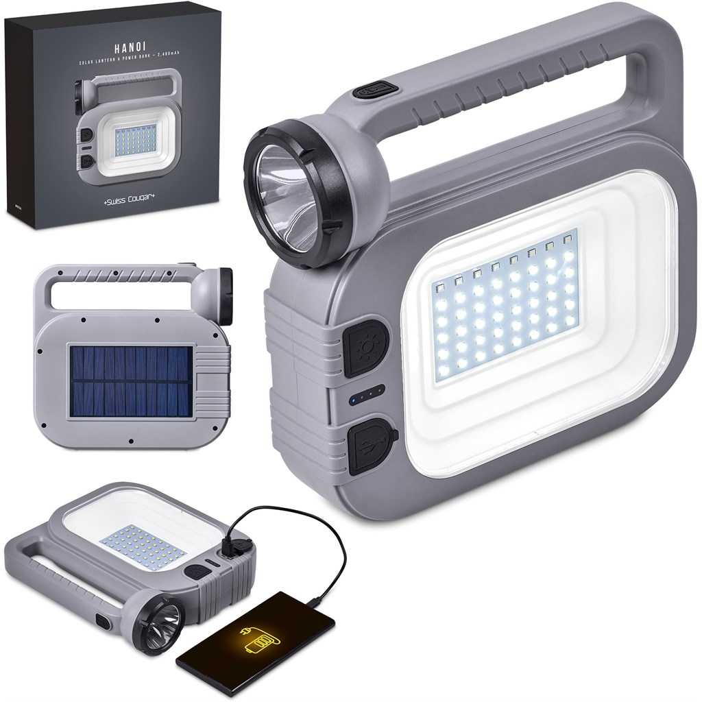 Swiss Cougar Hanoi Solar Lantern & Power Bank - 2 400mAh - Image 5