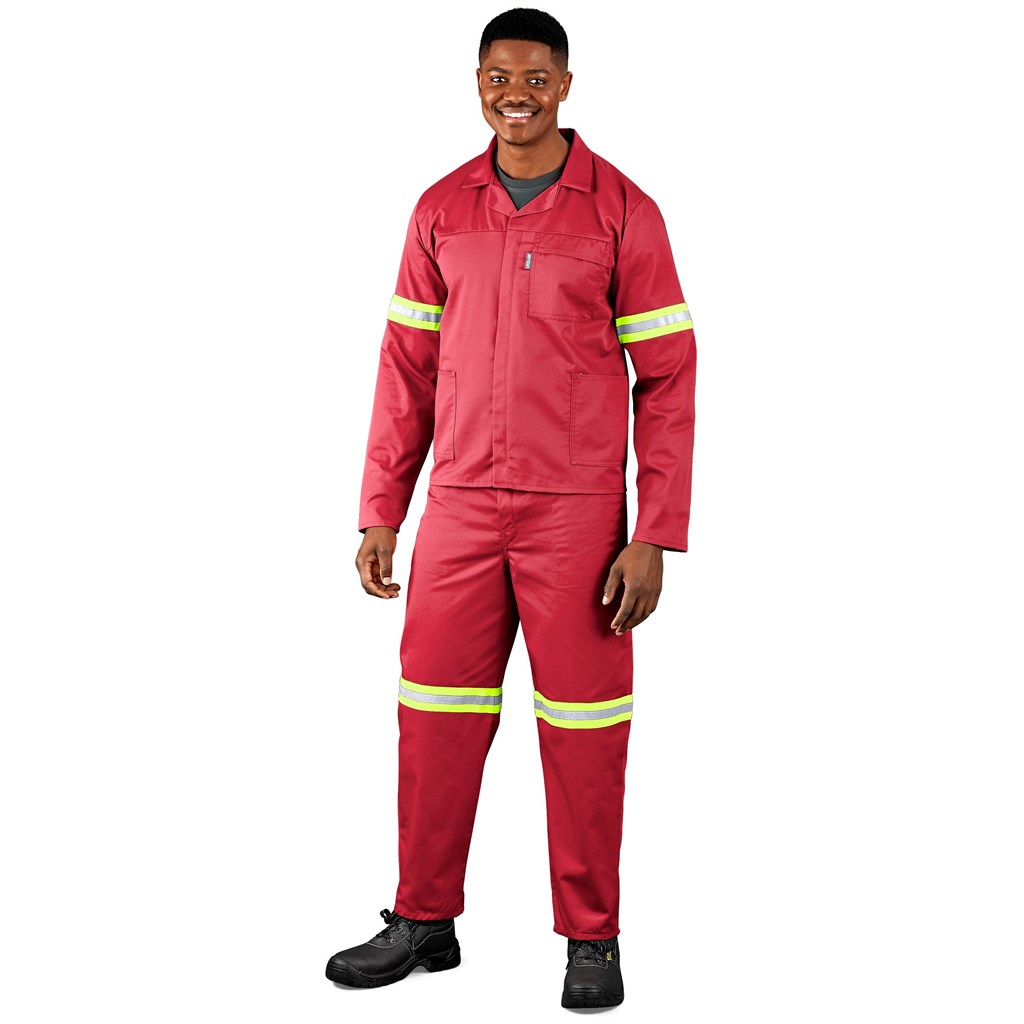 Trade Polycotton Conti Suit - Reflective Arms, Legs & Back - Yellow Tape - Image 3