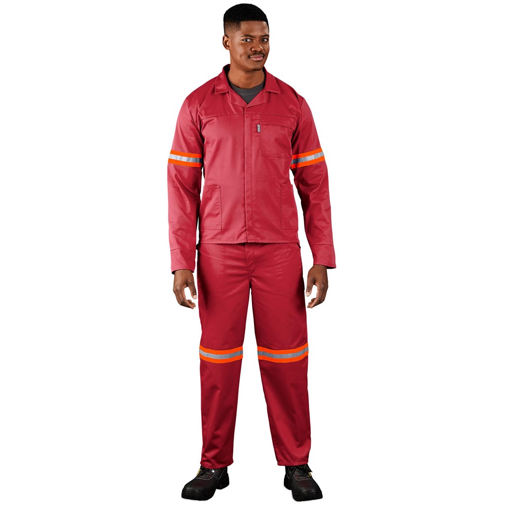 Trade Polycotton Conti - Suit Reflective Arms, Legs & Back - Orange Tape - Image 3