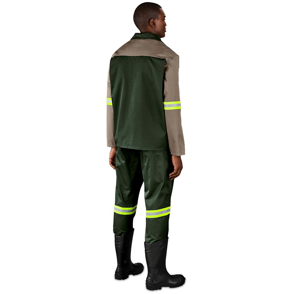Site Premium Two-Tone Polycotton Jacket - Reflective Arms - Yellow Tape - Image 4