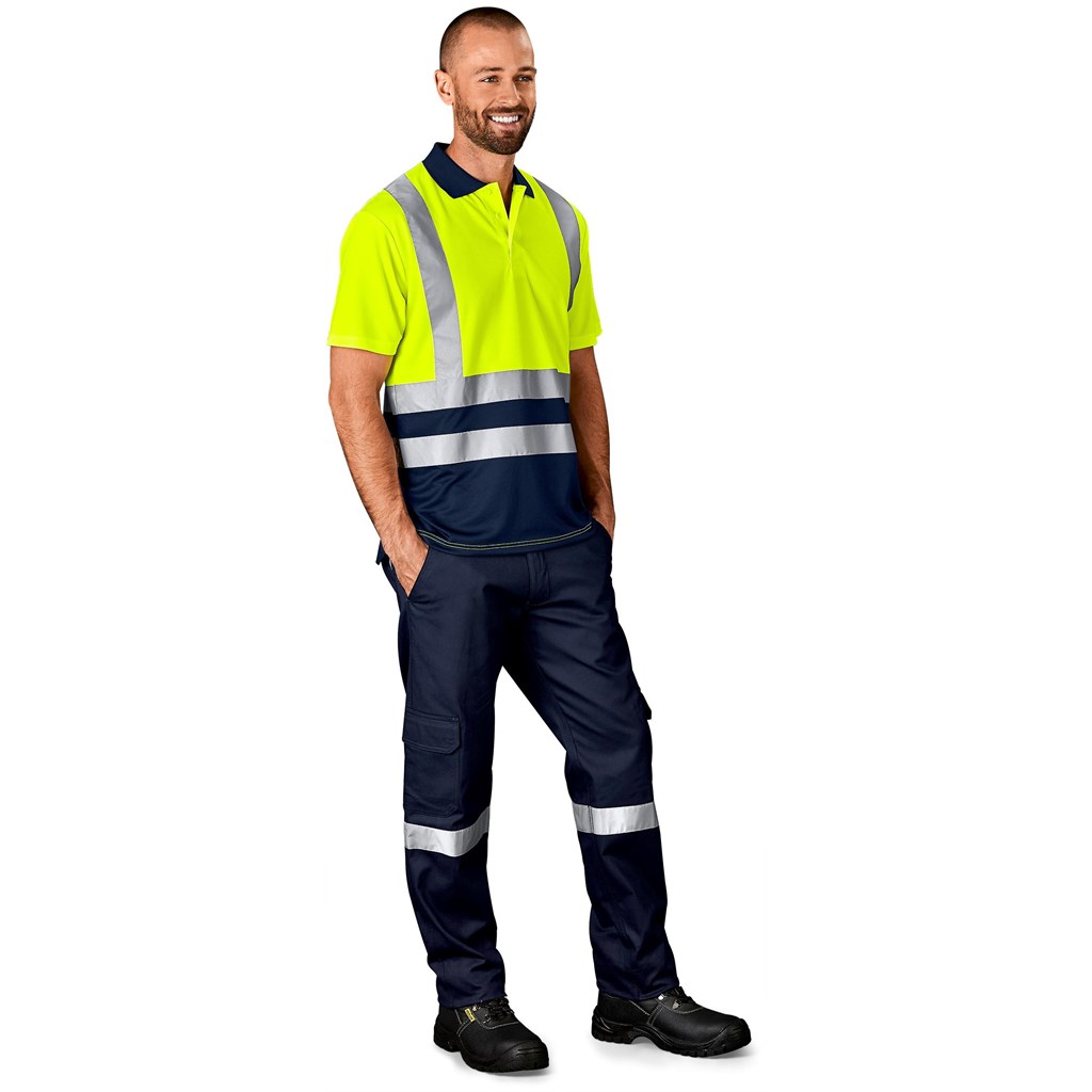 Surveyor Two-Tone Hi-Viz Reflective Golf Shirt - Image 2