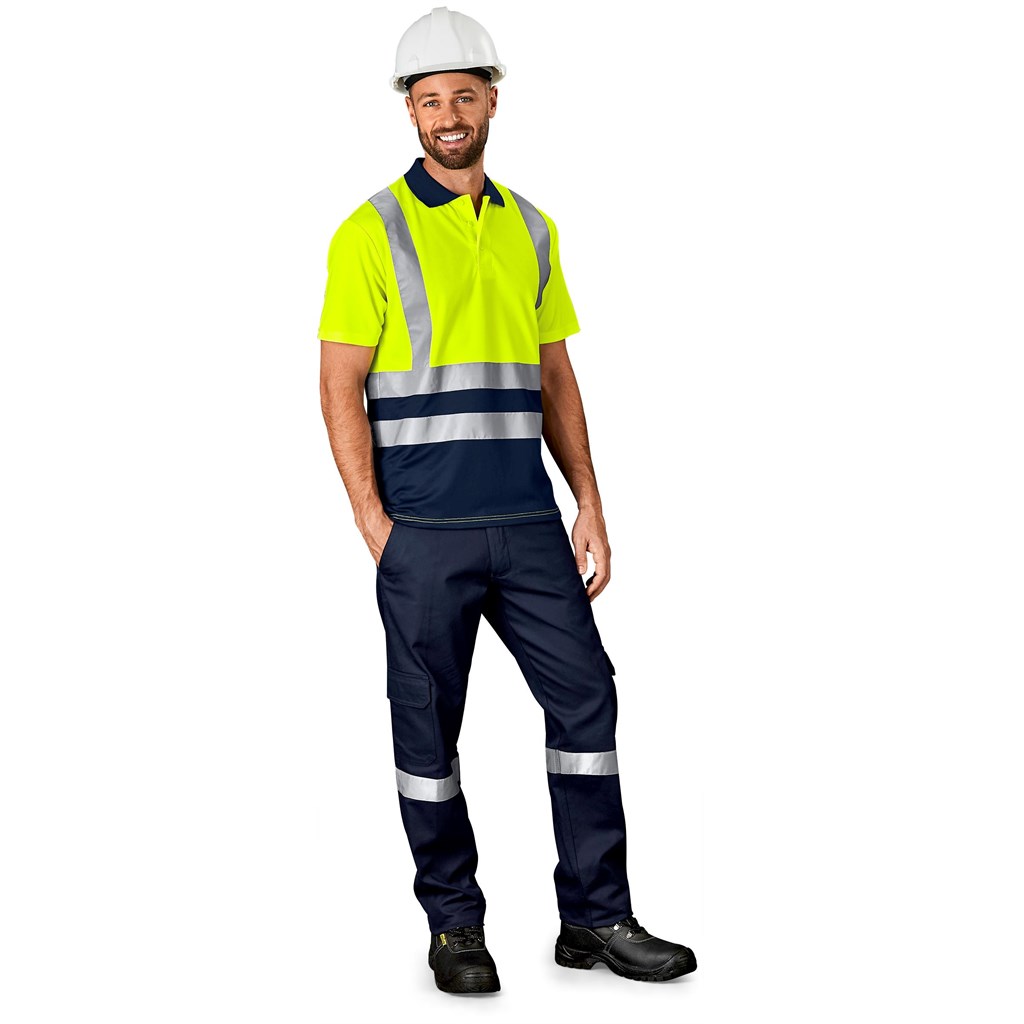 Surveyor Two-Tone Hi-Viz Reflective Golf Shirt - Image 4