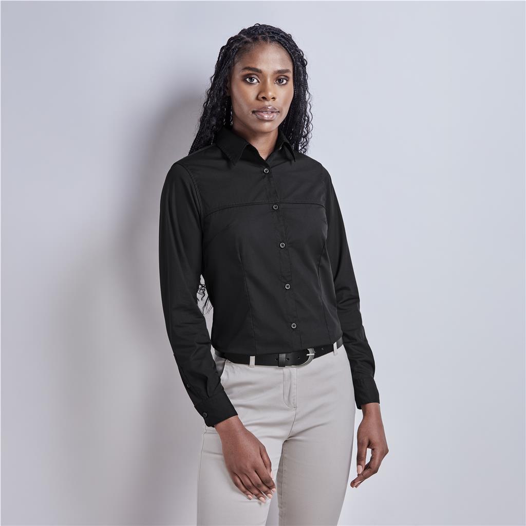 Ladies Long Sleeve Empire Shirt - Image 3