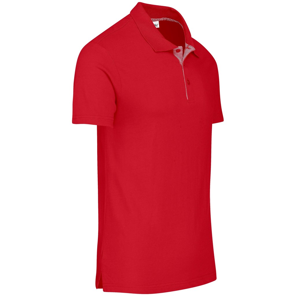 Mens New York Golf Shirt - Red - Image 4