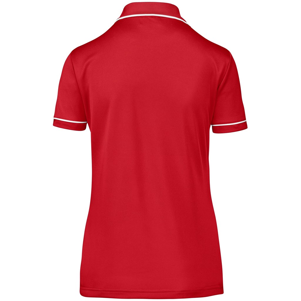Ladies Osaka Golf Shirt - Red - Image 2