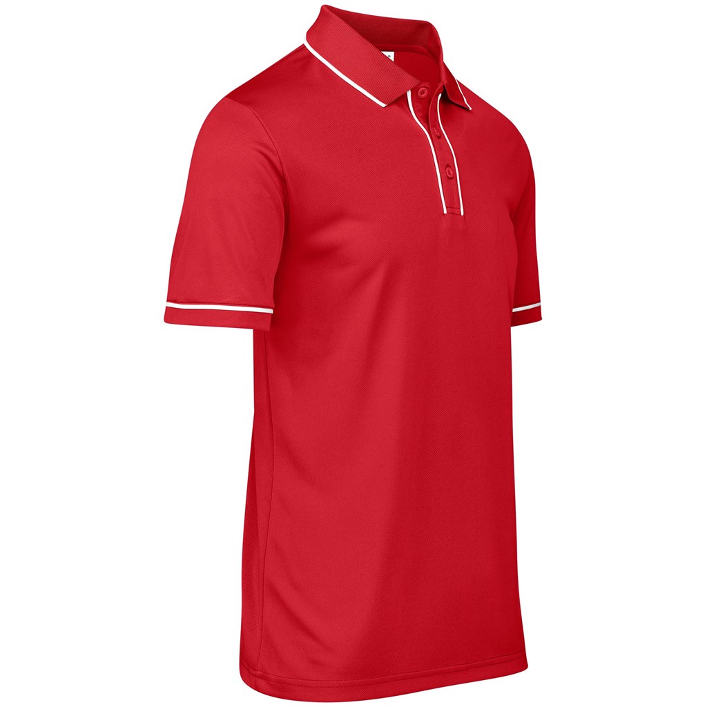 Mens Osaka Golf Shirt - Red - Image 3