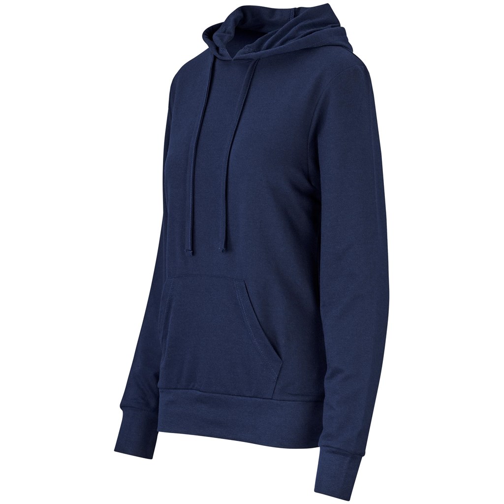 Ladies Physical Hooded Sweater - Navy - Image 3