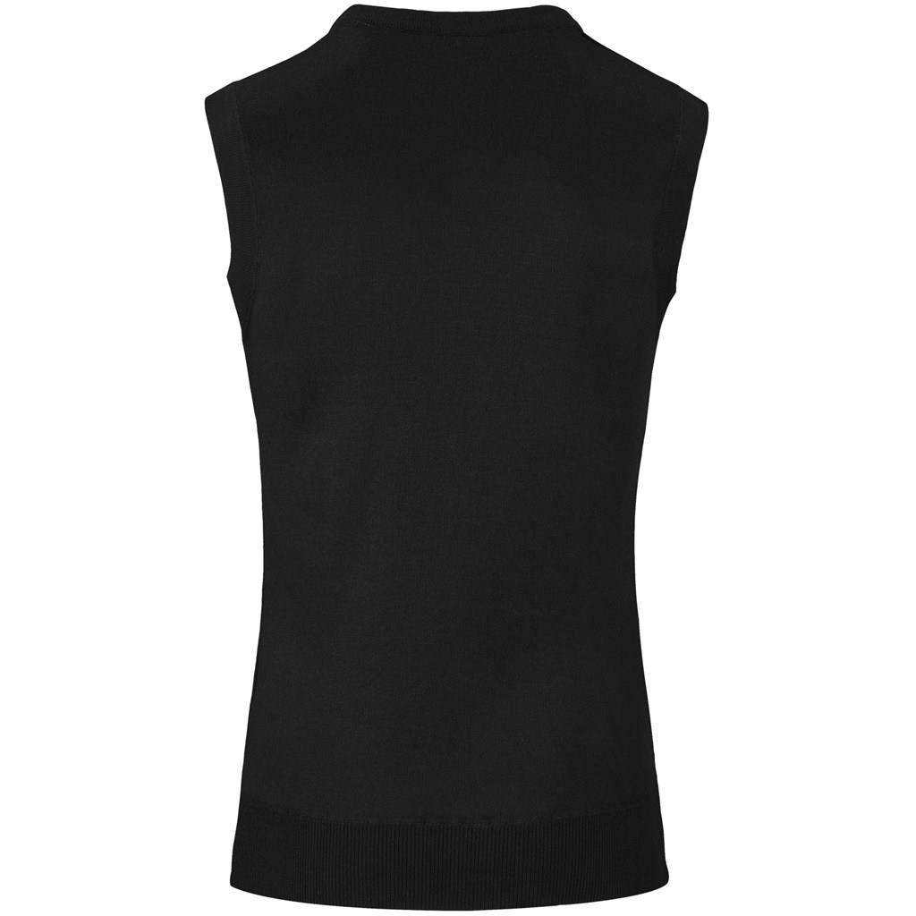 Mens Sleeveless Peru V-Neck Jersey - Black - Image 2