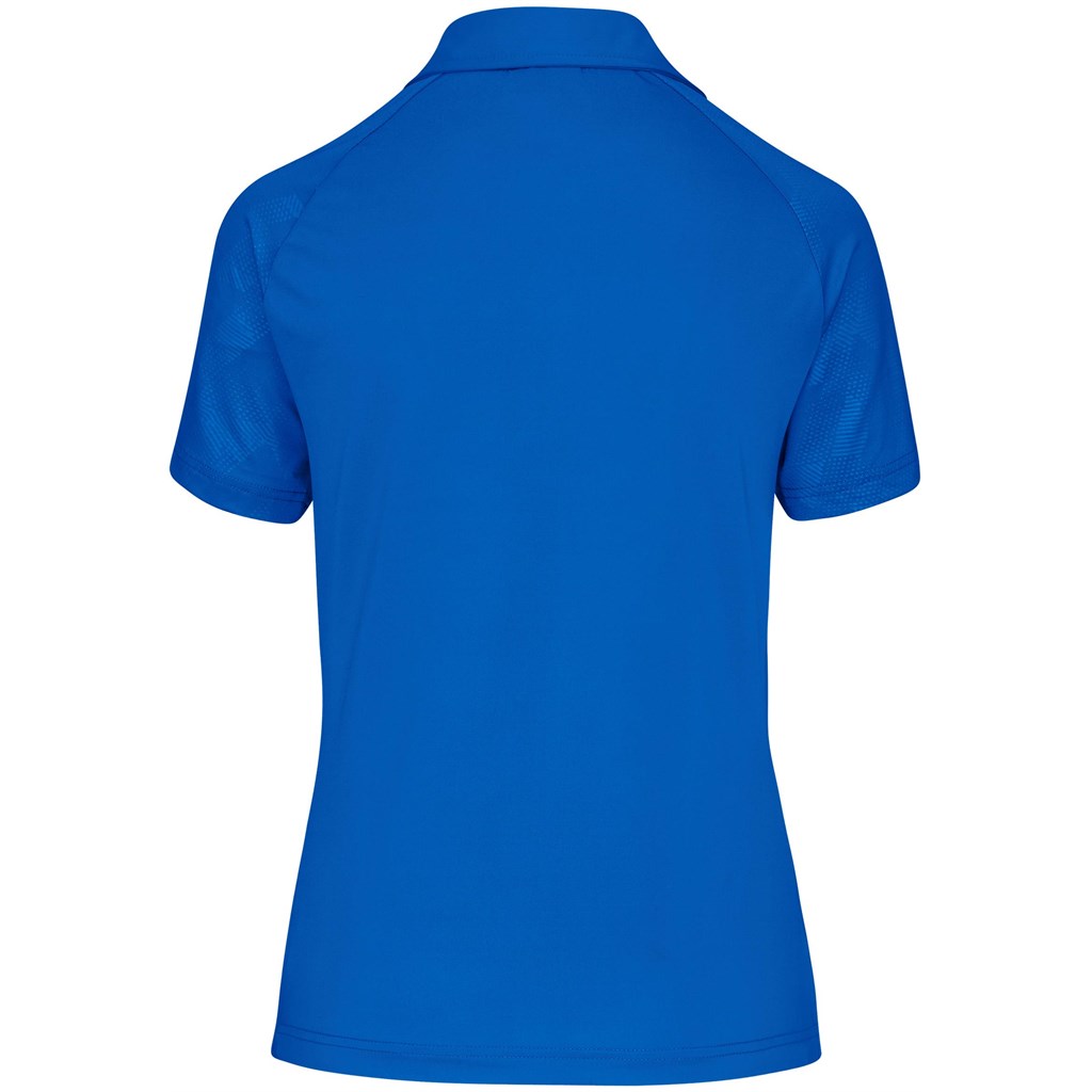 Ladies Santorini Golf Shirt - Blue - Image 2