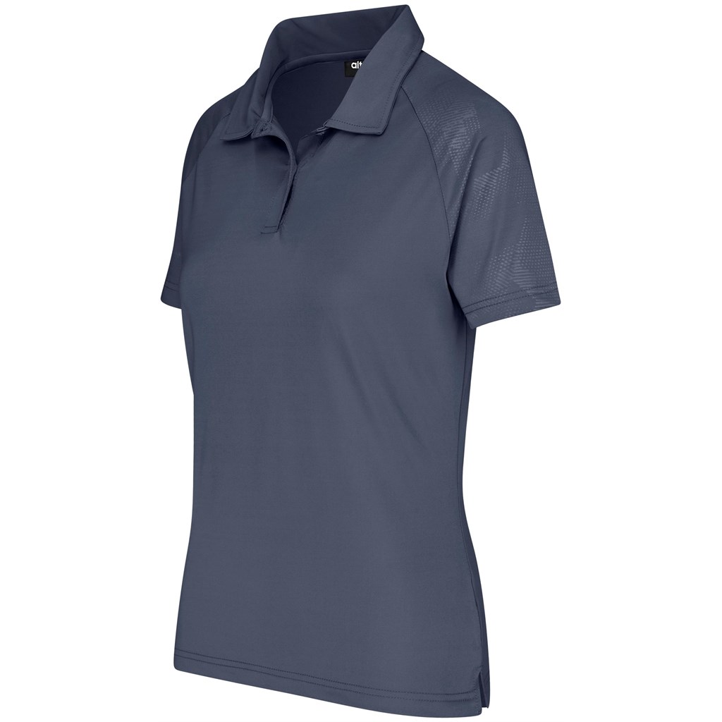 Ladies Santorini Golf Shirt - Grey - Image 3