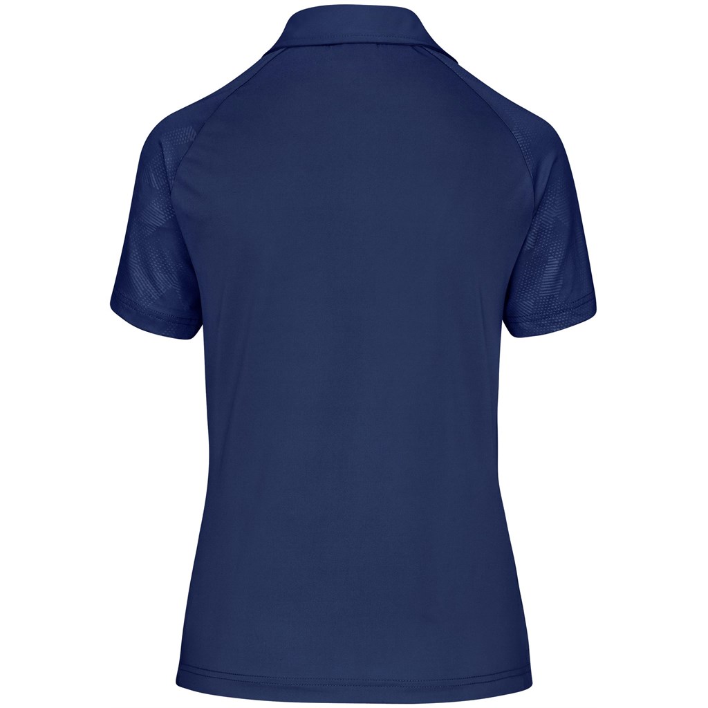 Ladies Santorini Golf Shirt - Navy - Image 2