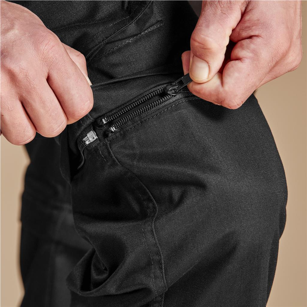 Mens Cargo Zip Off Pants - Black - Image 13