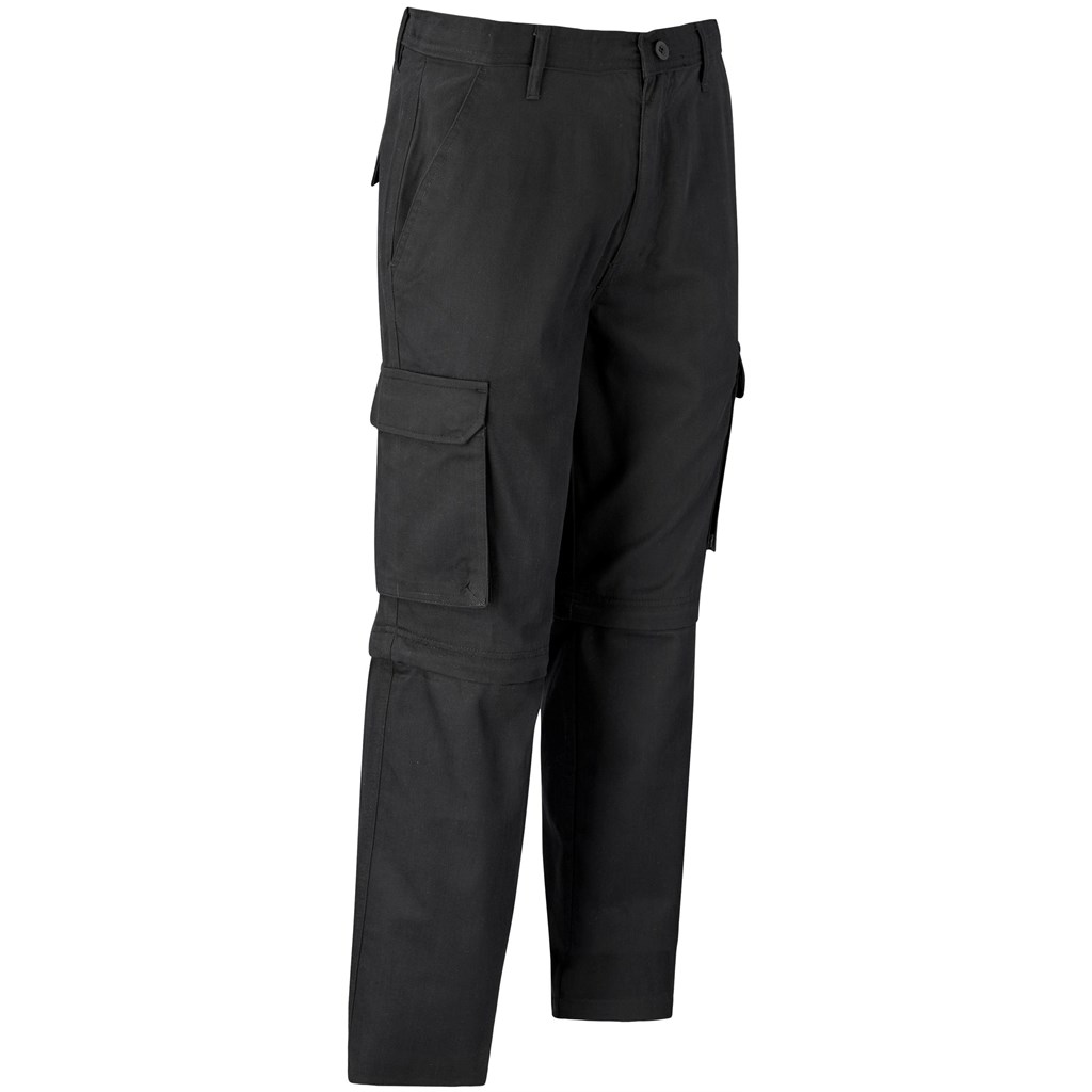 Mens Cargo Zip Off Pants - Black - Image 11