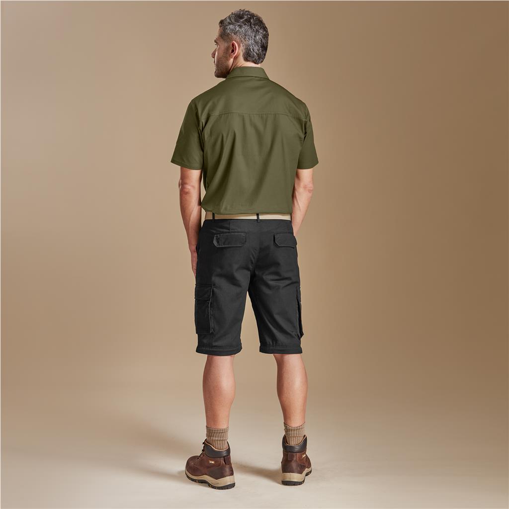 Mens Cargo Zip Off Pants - Black - Image 8