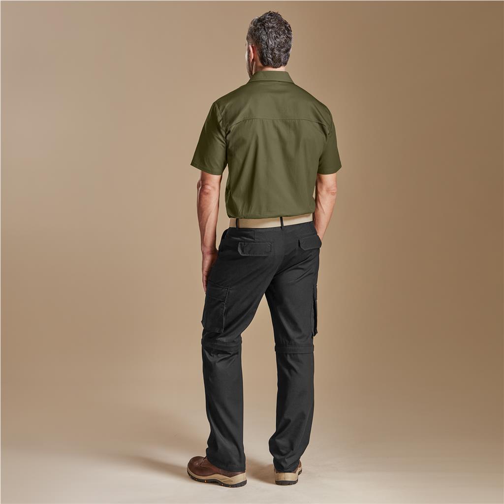 Mens Cargo Zip Off Pants - Black - Image 5