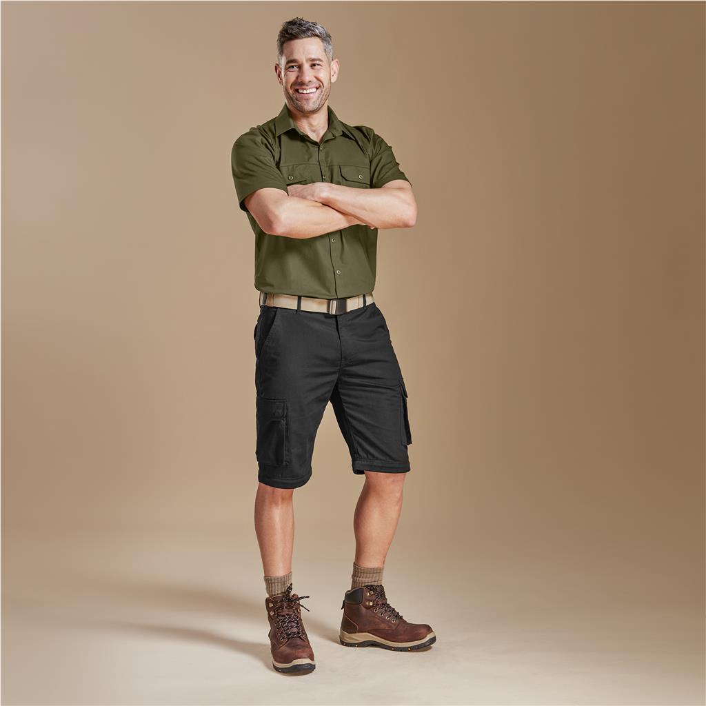 Mens Cargo Zip Off Pants - Black - Image 10