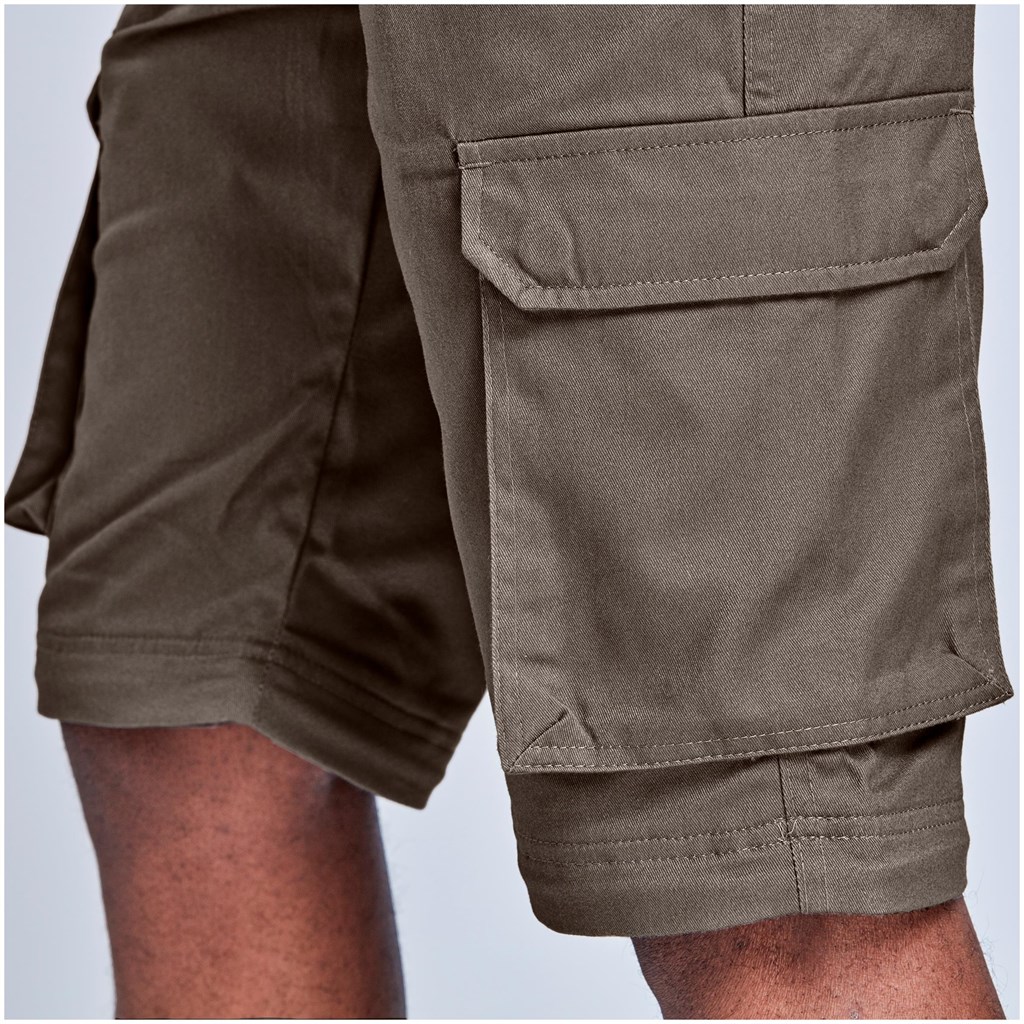 Mens Cargo Zip Off Pants - Khaki - Image 4