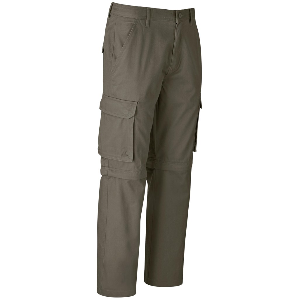 Mens Cargo Zip Off Pants - Khaki - Image 10