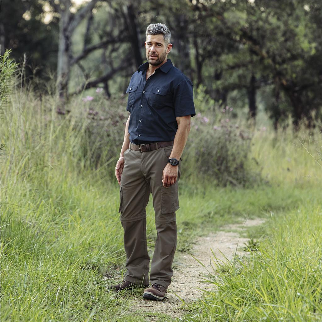 Mens Cargo Zip Off Pants - Khaki - Image 7