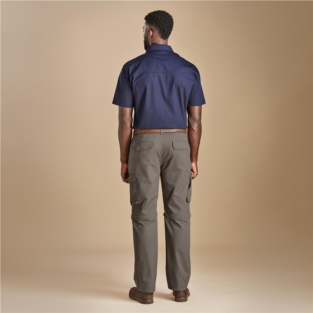 Mens Cargo Zip Off Pants - Khaki - Image 3