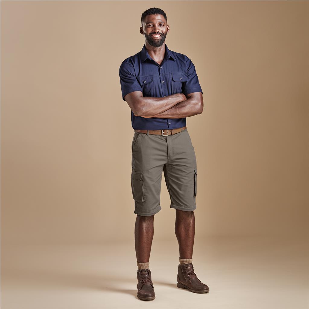 Mens Cargo Zip Off Pants - Khaki - Image 5