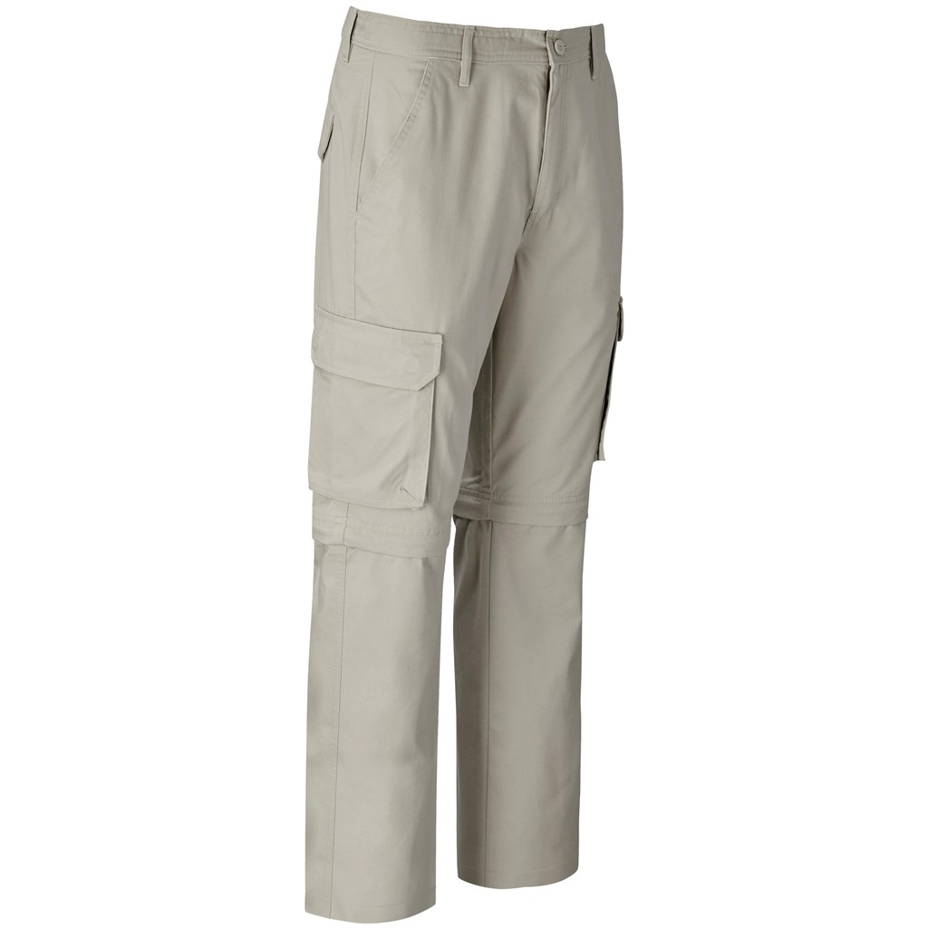 Mens Cargo Zip Off Pants - Stone - Image 13