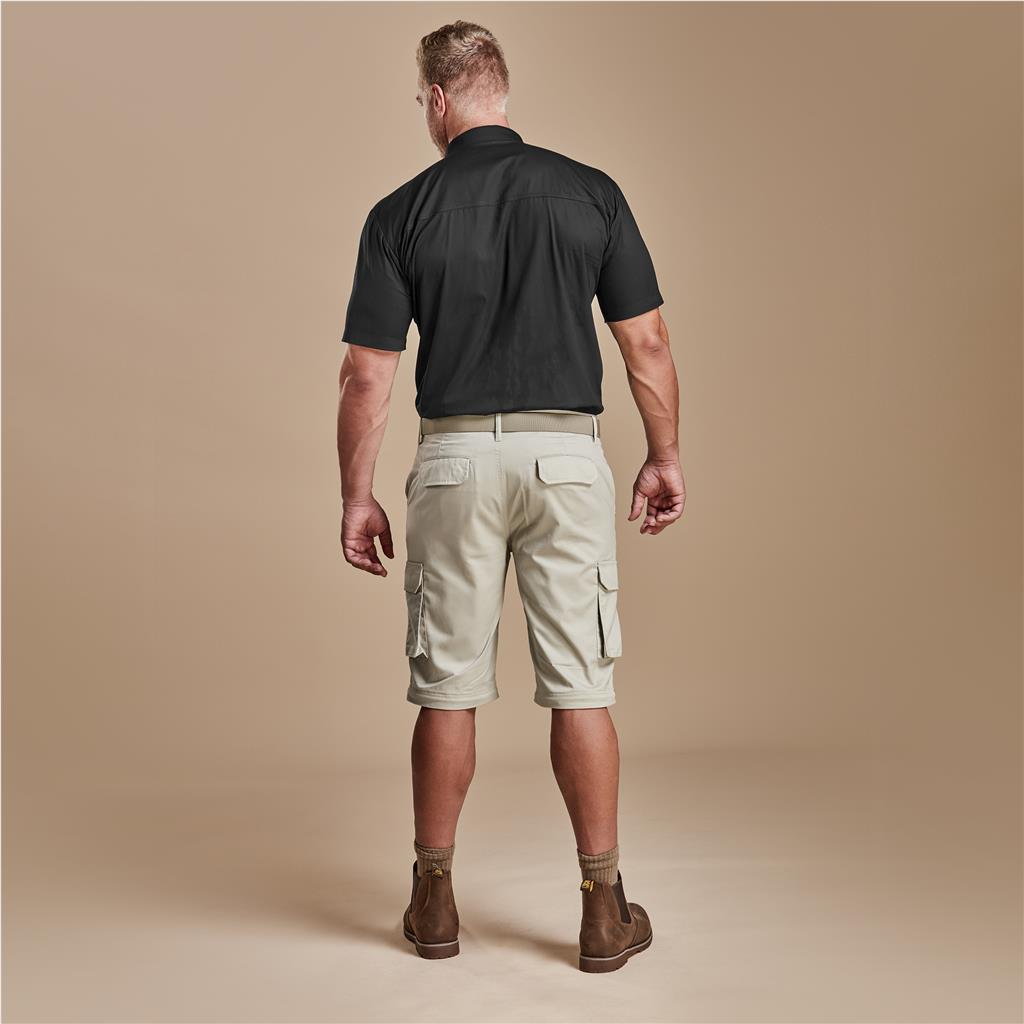 Mens Cargo Zip Off Pants - Stone - Image 3