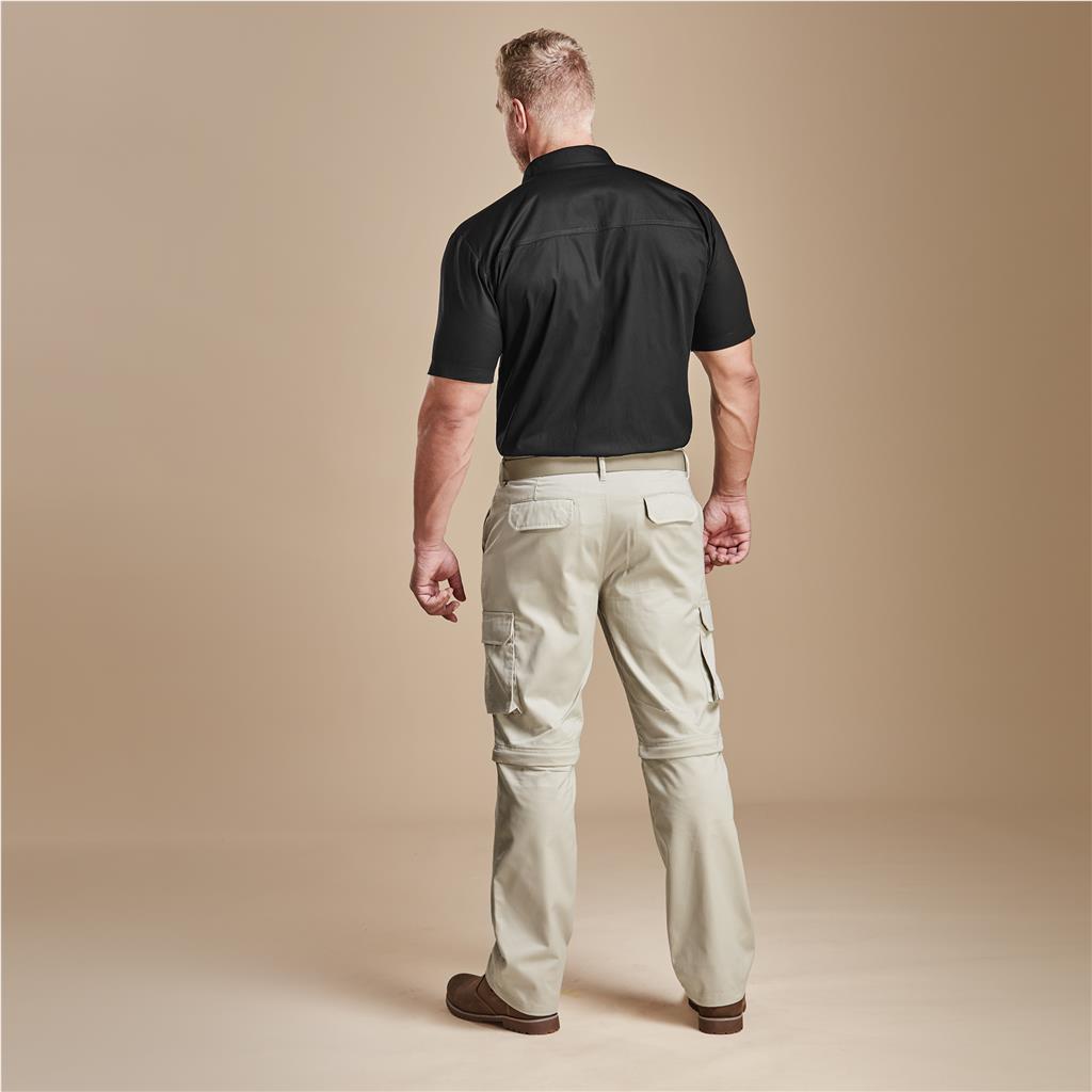 Mens Cargo Zip Off Pants - Stone - Image 9