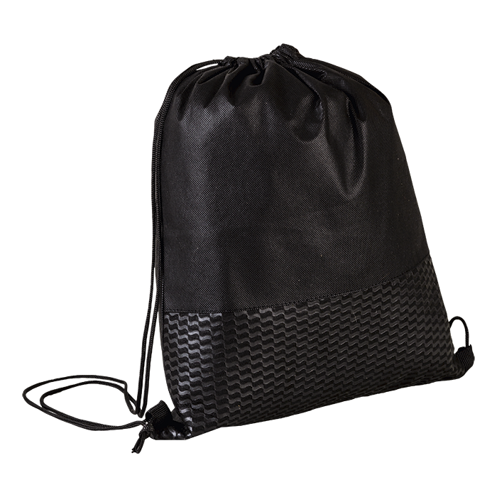 Wave Design Drawstring Bag Non-Woven - Image 2