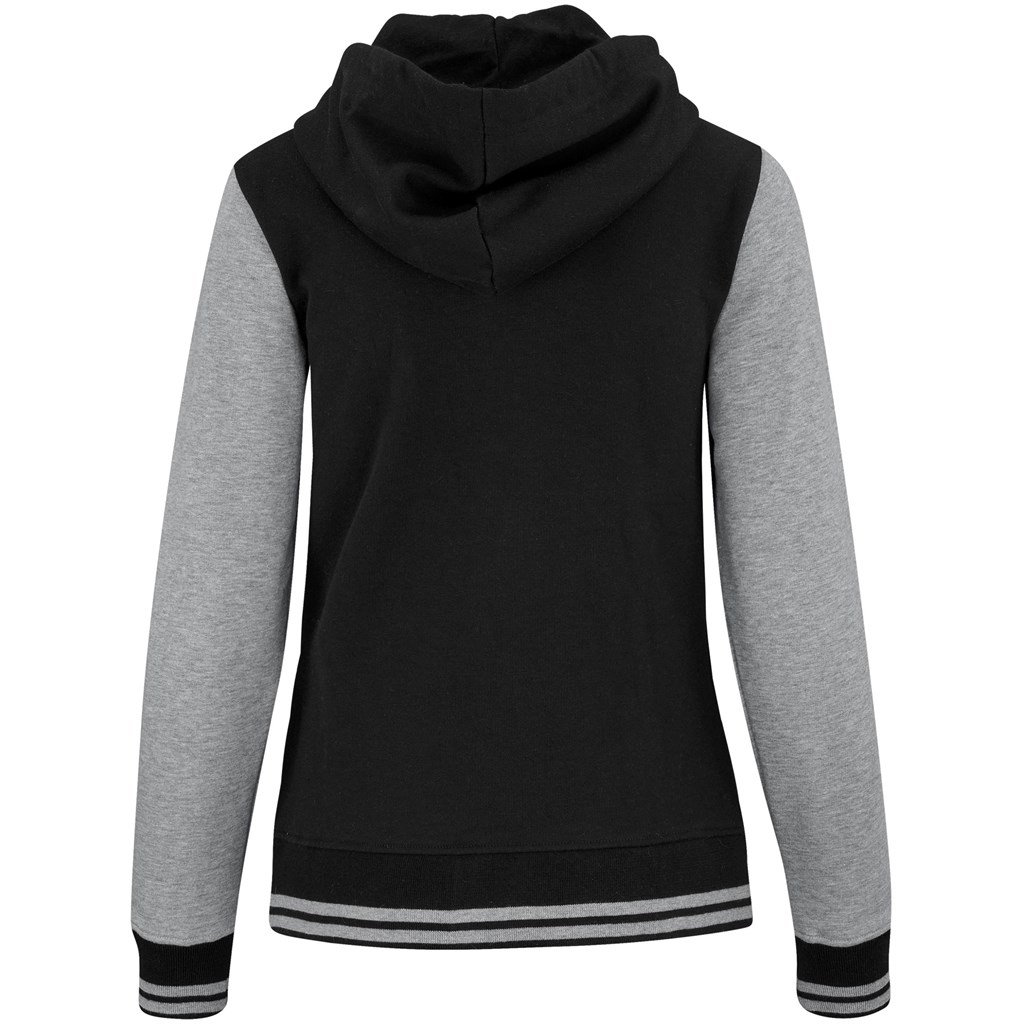 Ladies Princeton Hooded Sweater - Black - Image 3