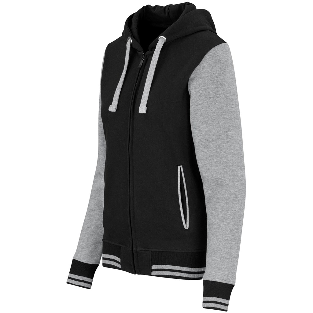 Ladies Princeton Hooded Sweater - Black - Image 4