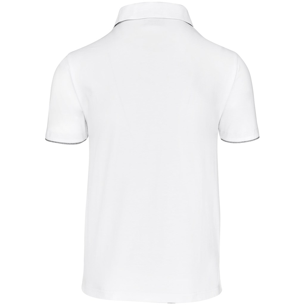 Mens Delta Golf Shirt - White - Image 3