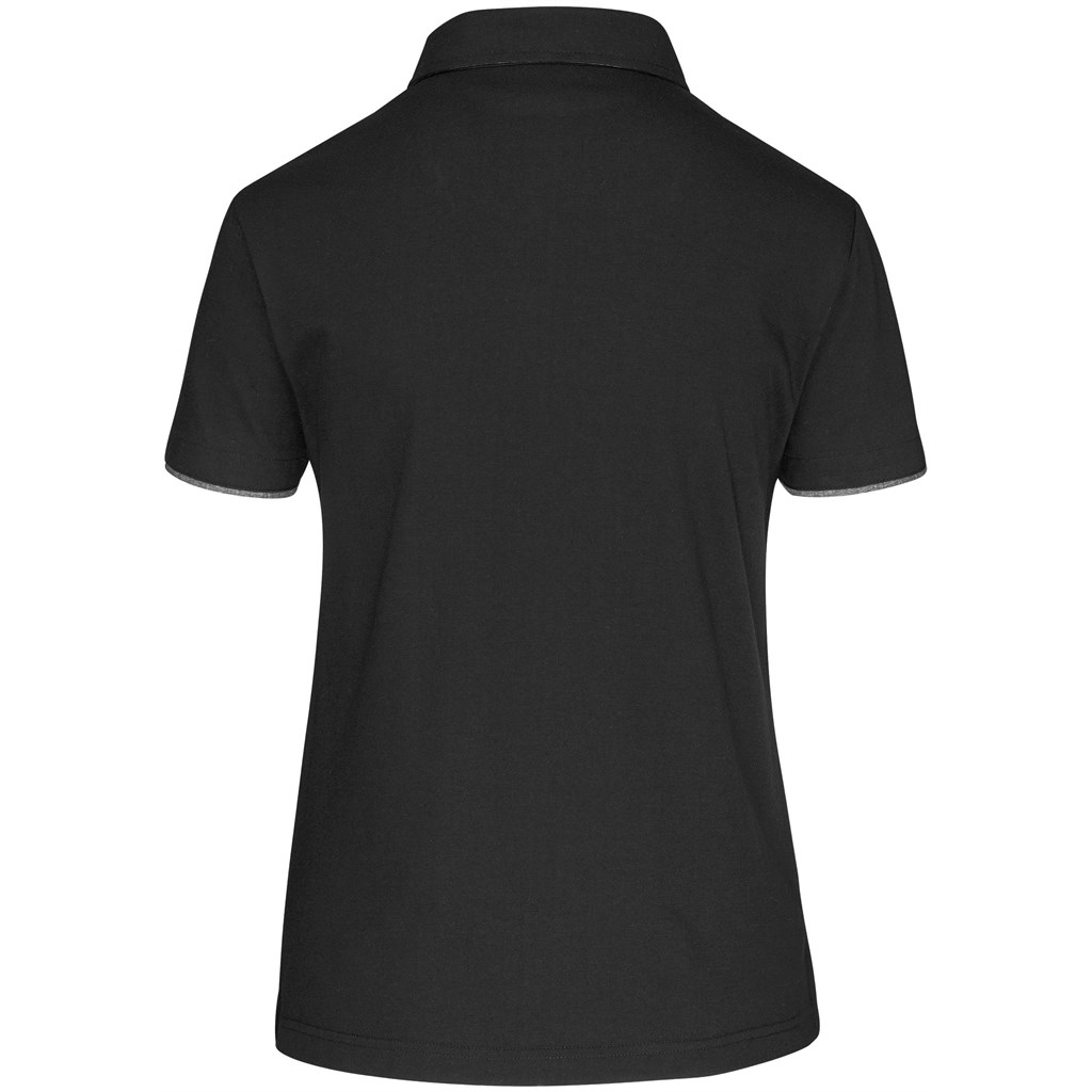 Ladies Delta Golf Shirt - Black - Image 3