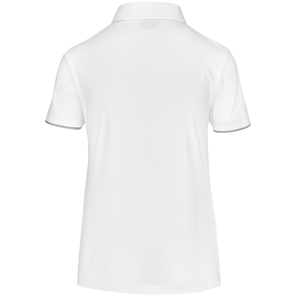 Ladies Delta Golf Shirt - White - Image 4