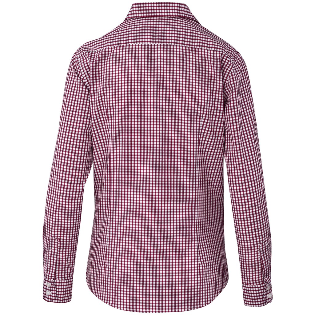 Ladies Long Sleeve Kenton Shirt - Red - Image 5