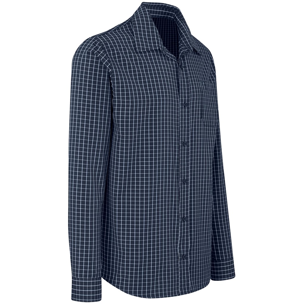 Men Long Sleeve Aston Shirt - Navy - Image 3