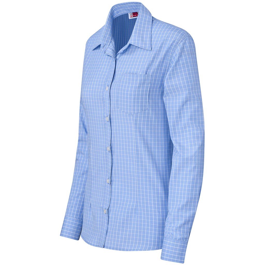 Ladies Long Sleeve Aston Shirt - Light Blue - Image 4