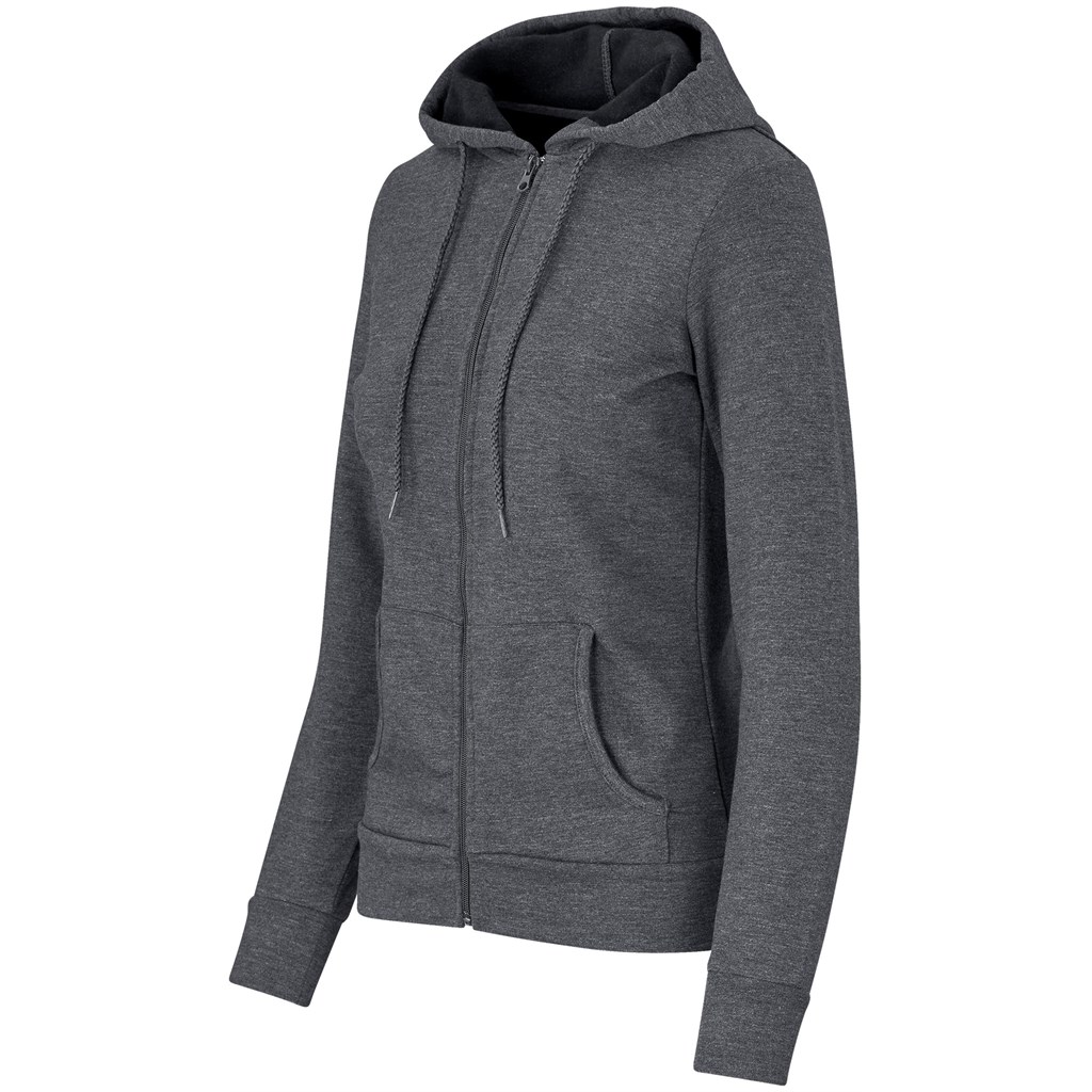 Ladies Bravo Hooded Sweater - Charcoal - Image 3