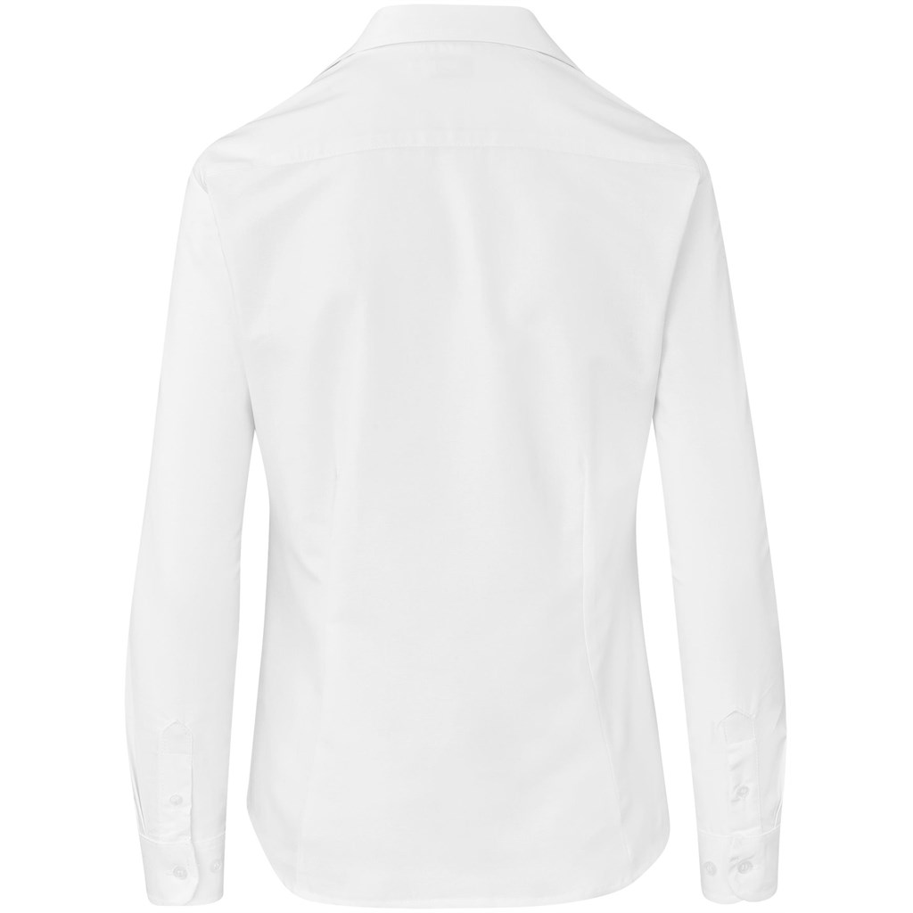 Ladies Long Sleeve Aspen Shirt - White - Image 3