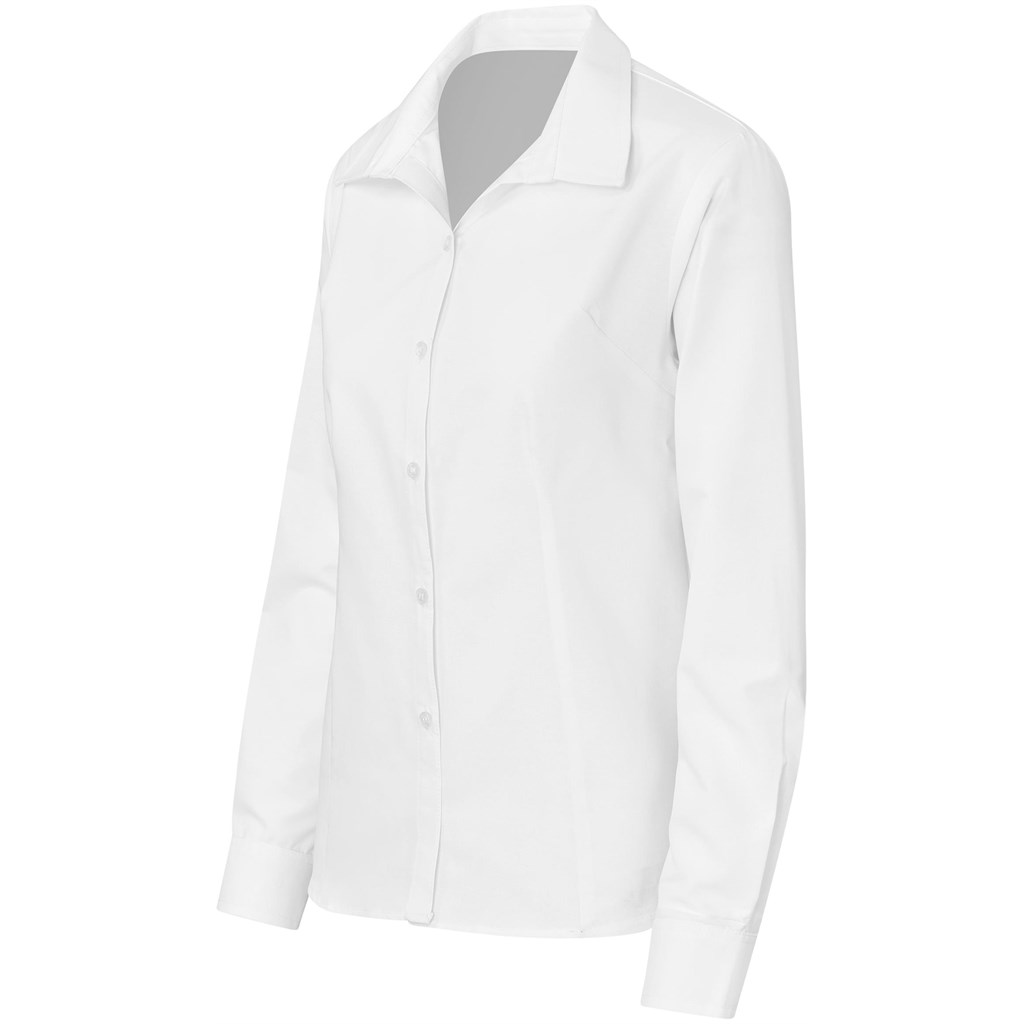 Ladies Long Sleeve Aspen Shirt - White - Image 2