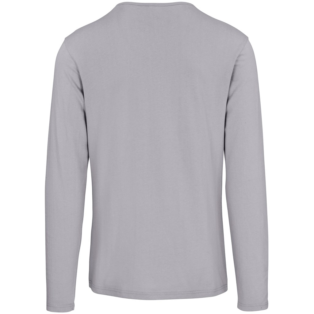 Mens Long Sleeve Portland T-Shirt - Grey - Image 2
