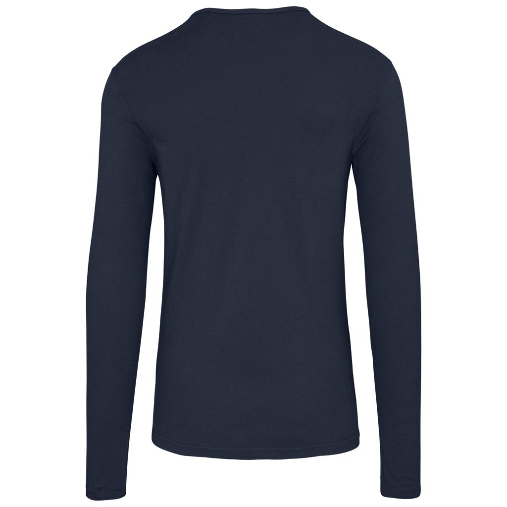 Mens Long Sleeve Portland T-Shirt - Navy - Image 2