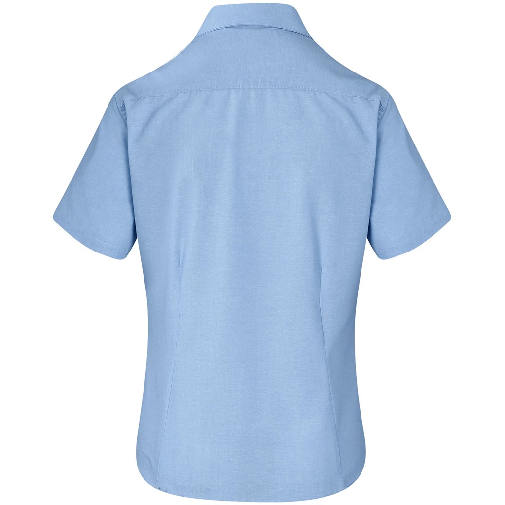 Ladies Short Sleeve Aspen Shirt - Blue - Image 2