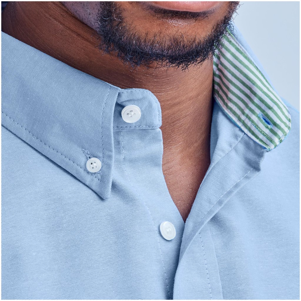 Mens Short Sleeve Aspen Shirt - Blue - Image 3