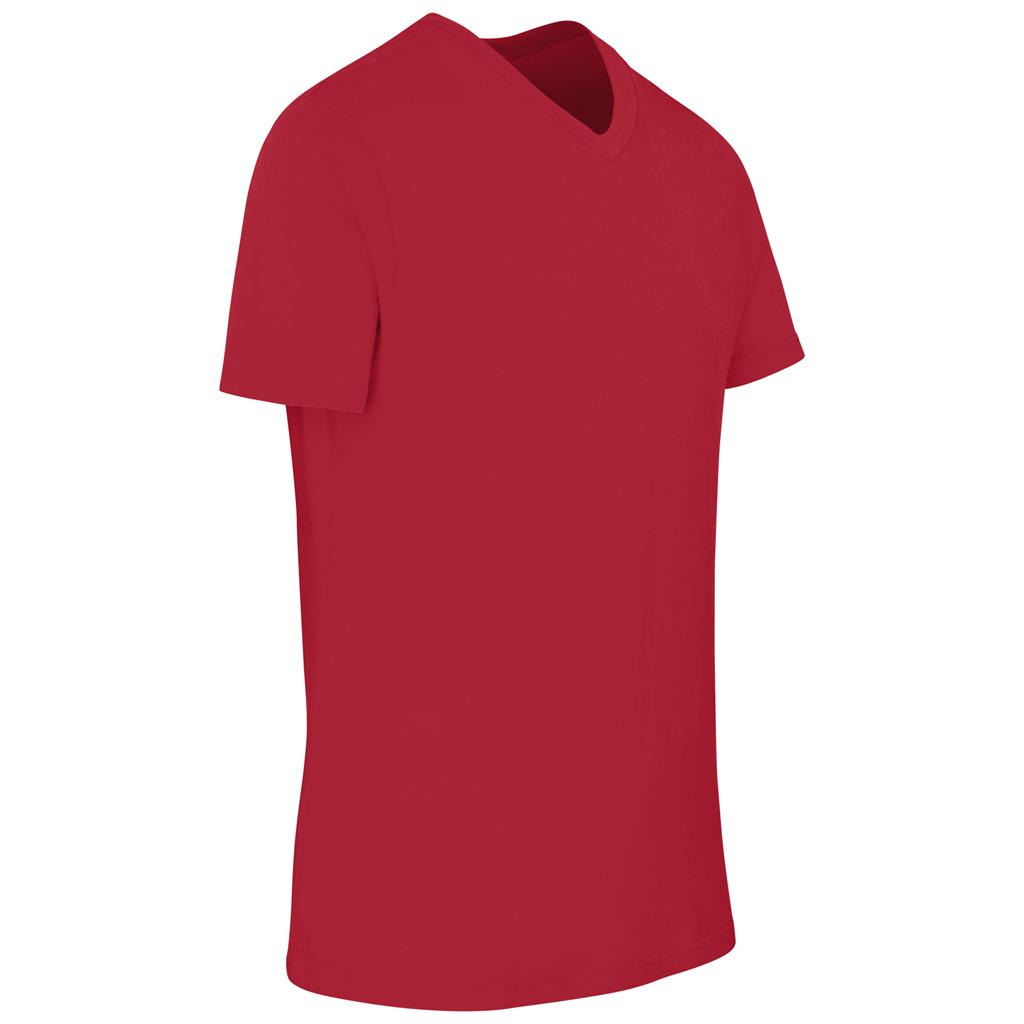 Mens Super Club 165 V-Neck T-Shirt - Red - Image 3