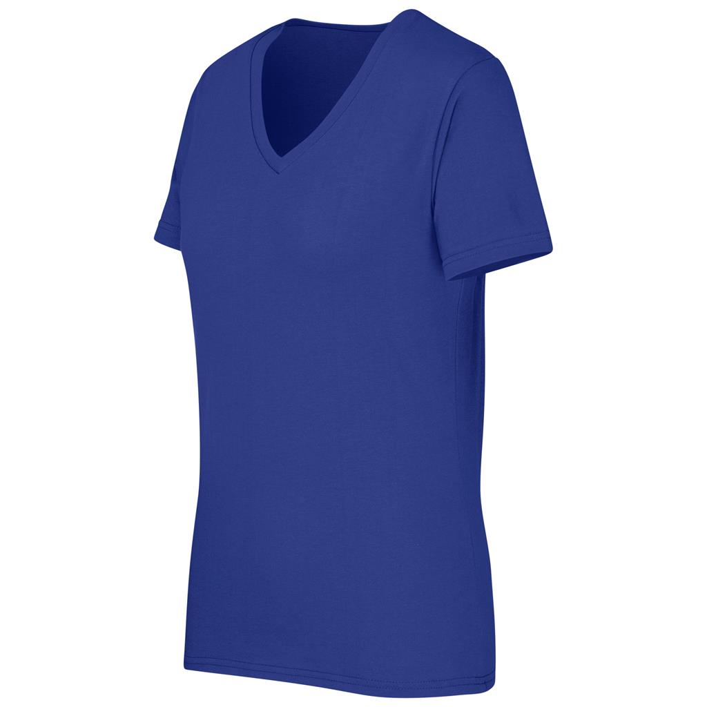 Ladies Super Club 165 V-Neck T-Shirt - Royal Blue - Image 2