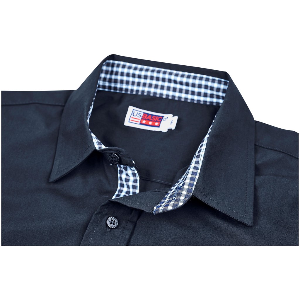 Mens Long Sleeve Warrington Shirt - Navy - Image 4