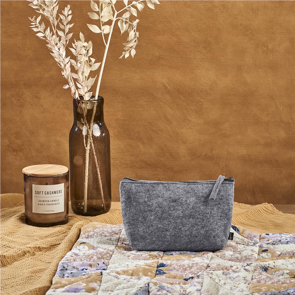 Okiyo Kesho Recycled PET Felt Mini Cosmetic Bag - Image 2