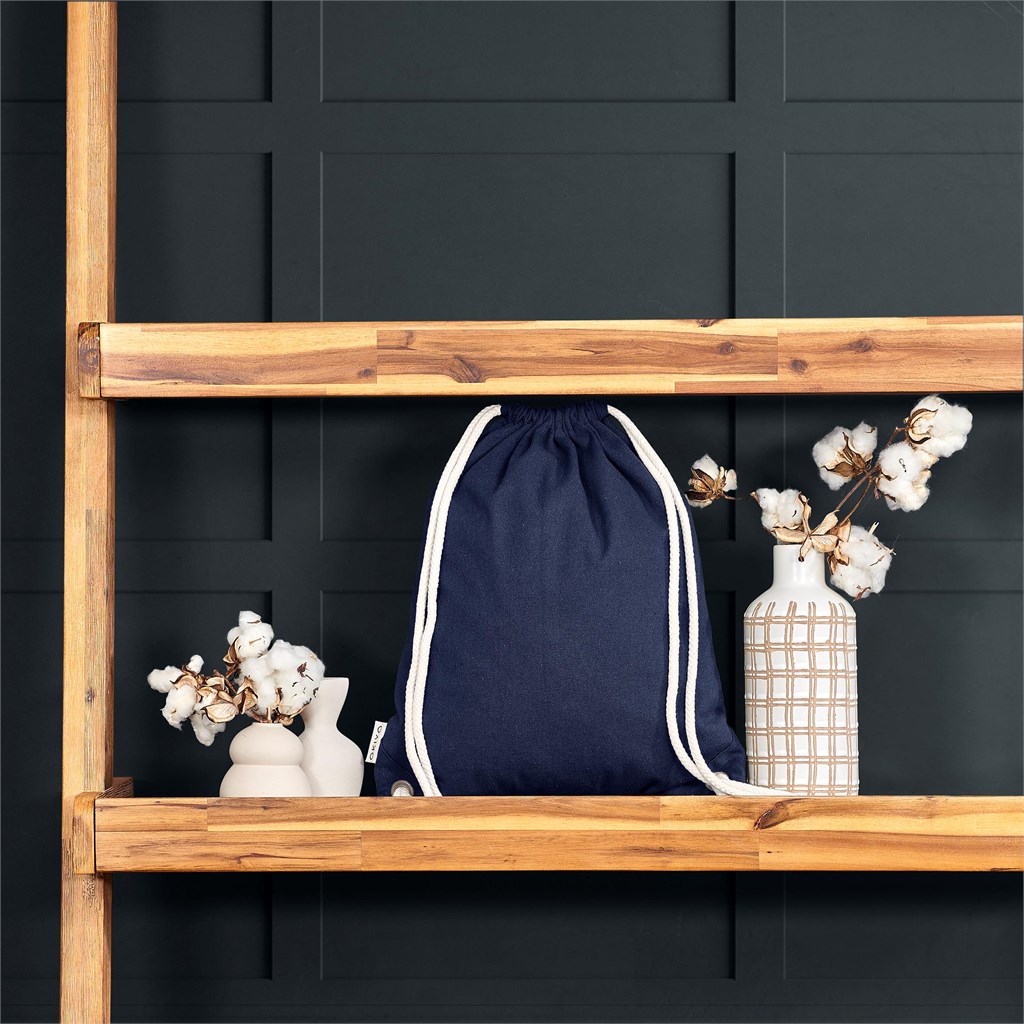 Okiyo Kinchaku Recycled Canvas Drawstring Bag - Image 3