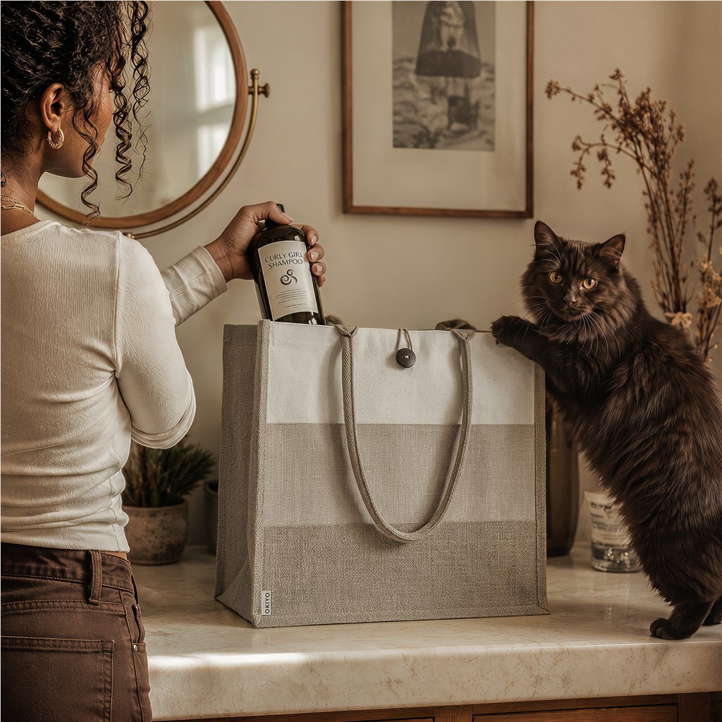 Okiyo Fukei Jute & Cotton Tote - Image 2